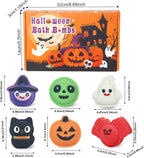 🎃Halloween Bath Bomb Gift Set - 6-Piece Scary Cute Kids Bath Bomb Gift Box, Includes Witch, Bat, Black Cat, Skull, Ghost and Pumpkin Bubble Spa Balls🎃