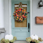 💖Fall Peony And Pumpkin Wreath - Year Round Wreath