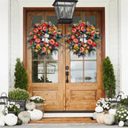 💖Fall Peony And Pumpkin Wreath - Year Round Wreath