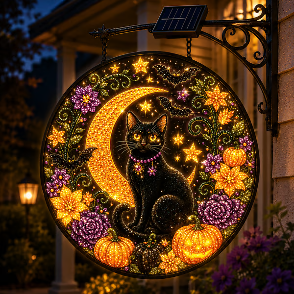 ƒ Solar Halloween LED Hanging Sign Light