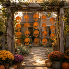 Rust Patina Skull Hanging Decor – 4-Skull Set