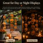 Rust Patina Skull Hanging Decor – 4-Skull Set