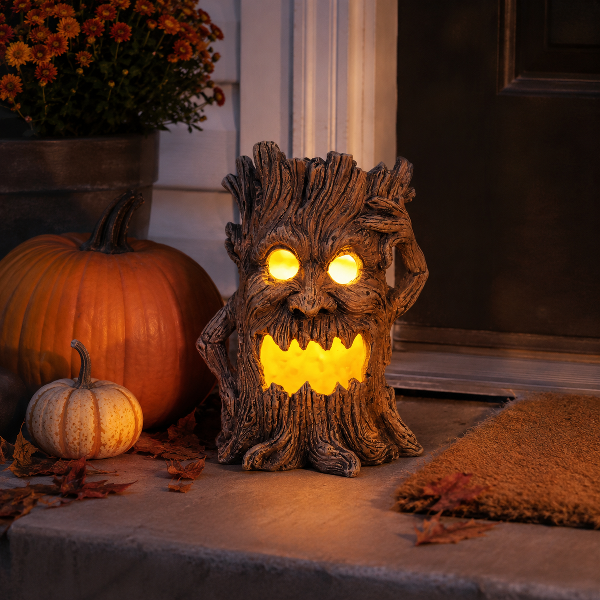 Spooky Tree Stump Halloween Decoration