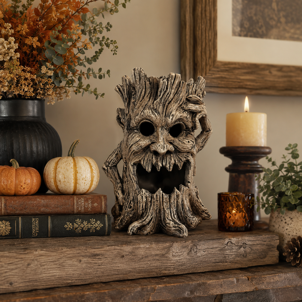 Spooky Tree Stump Halloween Decoration