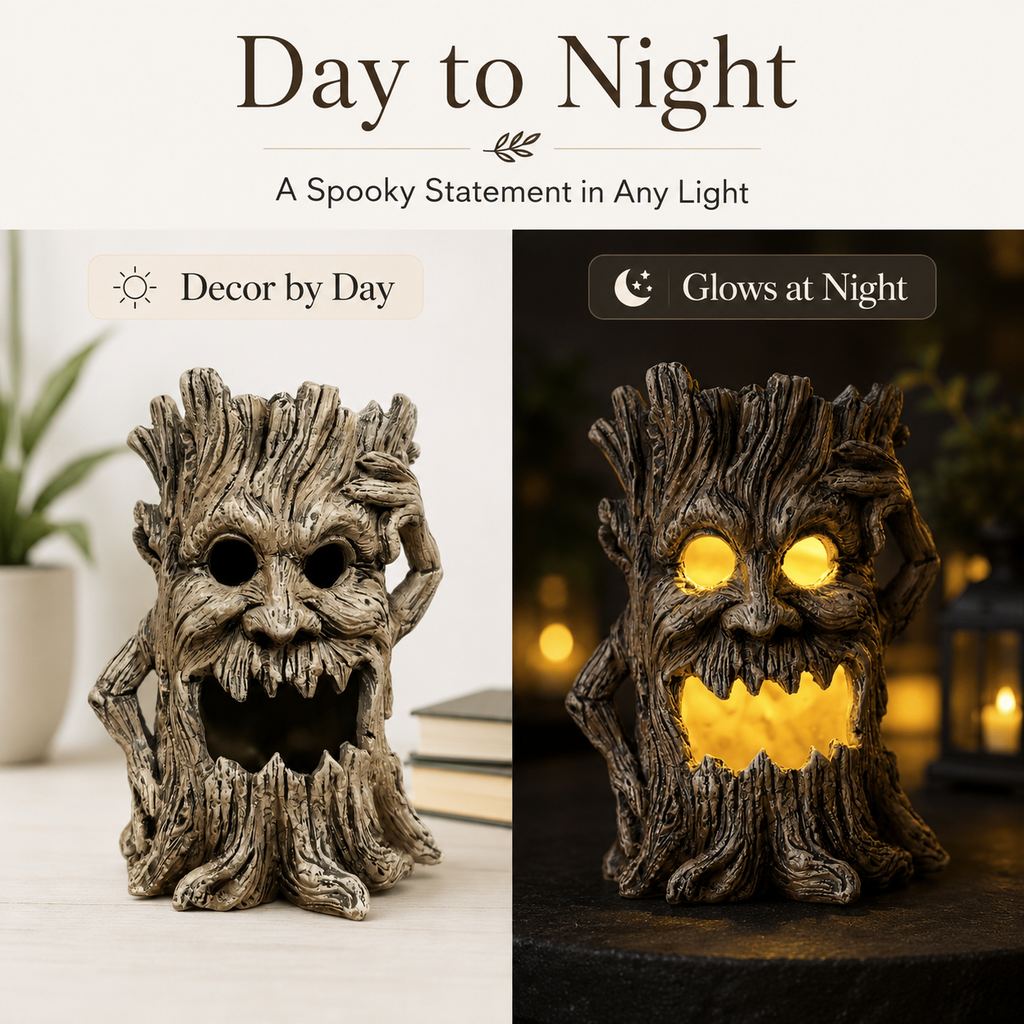 Spooky Tree Stump Halloween Decoration
