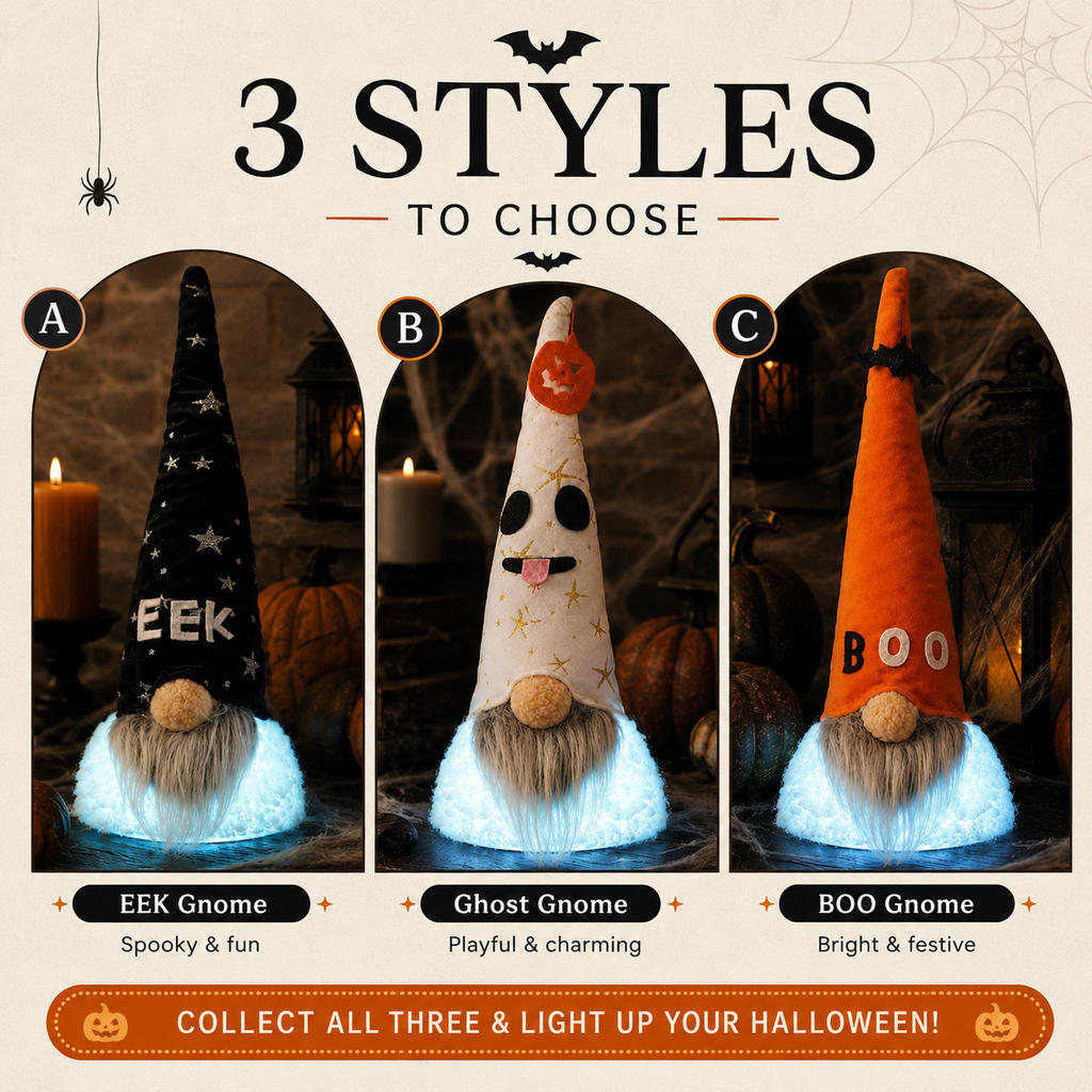 Halloween Style Cute Light-Up Gnome Decor