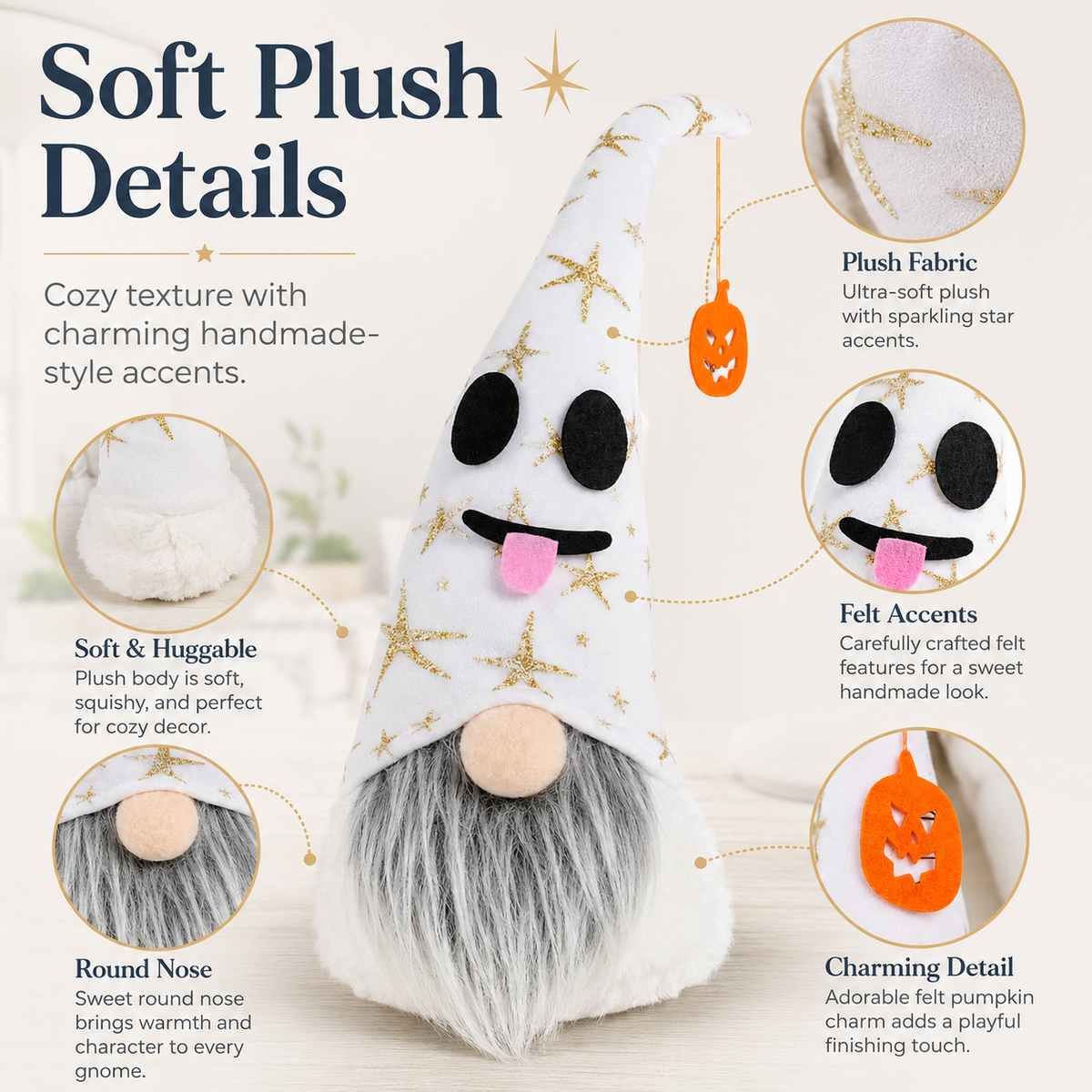 Halloween Style Cute Light-Up Gnome Decor