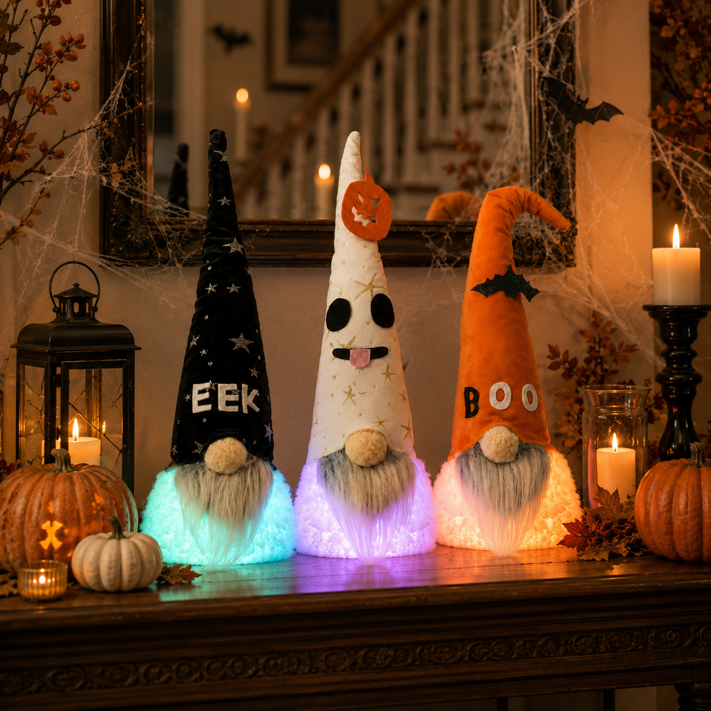 Halloween Style Cute Light-Up Gnome Decor