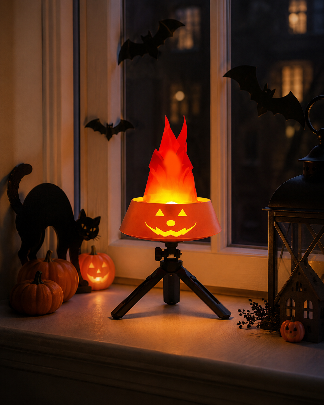 Halloween Pumpkin Simulation Flame Lamp