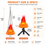 Halloween Pumpkin Simulation Flame Lamp