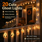 Cute Halloween Ghost String Lights