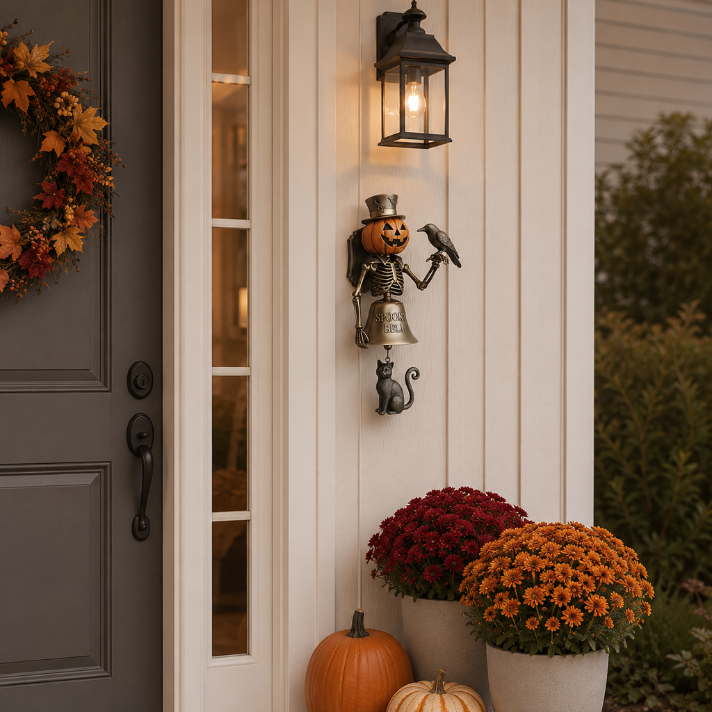 Halloween Pumpkin Skeleton Door Bell
