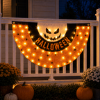 Lighted Halloween Fan Banner