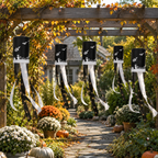 Halloween Hanging Windsock with Warm String Lights