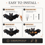 Halloween Bat Wall Shelf Decor
