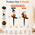 Solar Ghost Pumpkin Stake Light