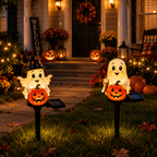 Solar Ghost Pumpkin Stake Light