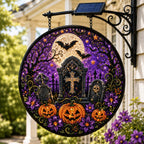 ƒ Solar Halloween LED Hanging Sign Light