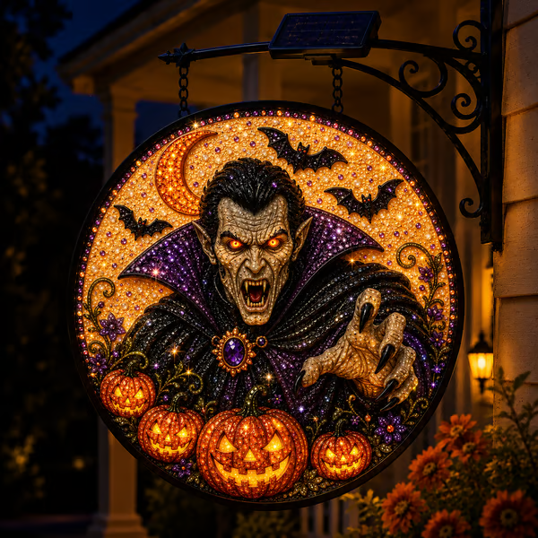 ƒ Solar Halloween LED Hanging Sign Light
