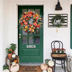 💖Fall Peony And Pumpkin Wreath - Year Round Wreath