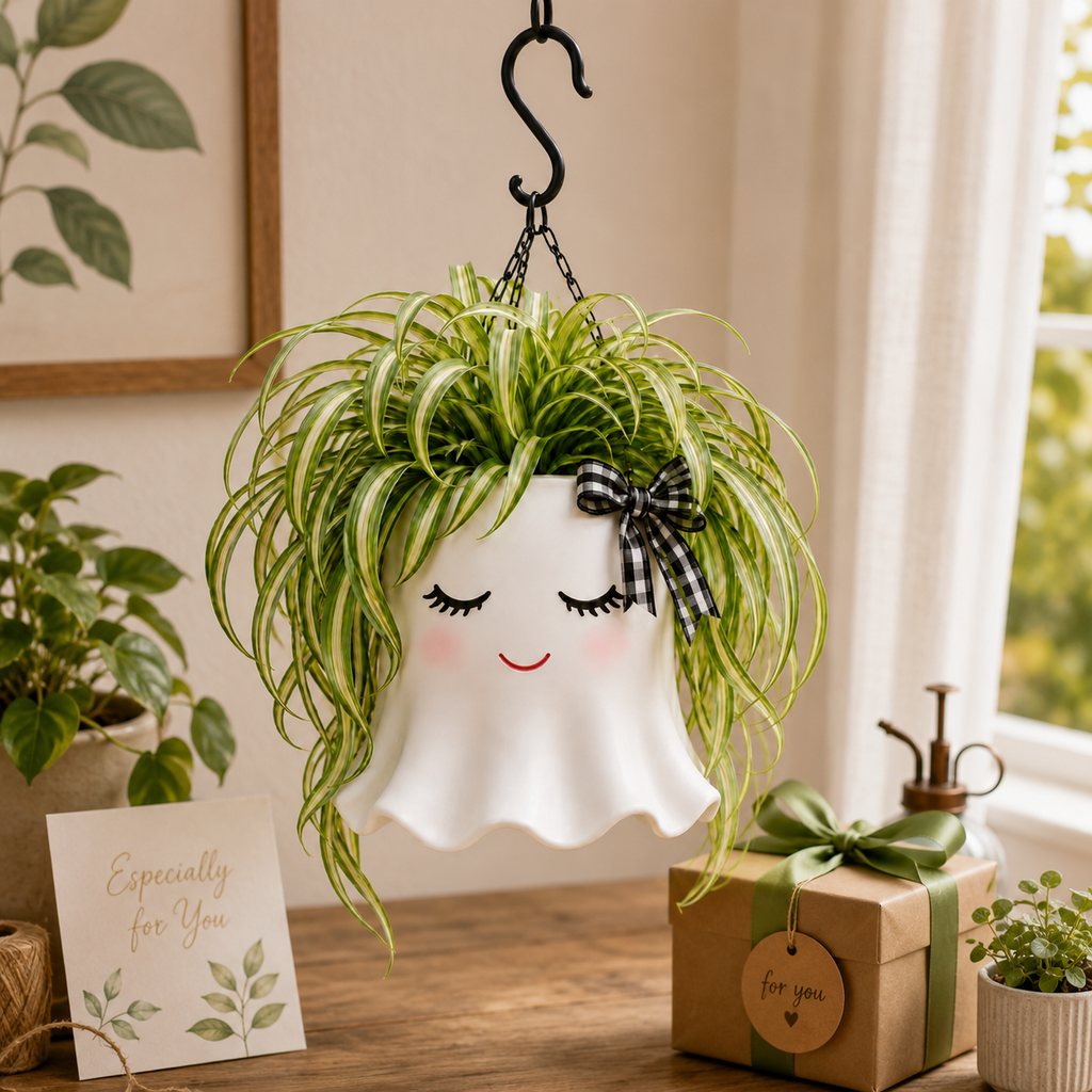 Cute Ghost Hanging Planter