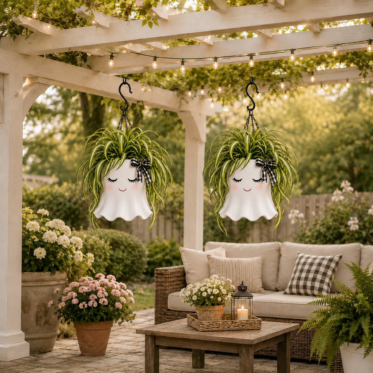 Cute Ghost Hanging Planter