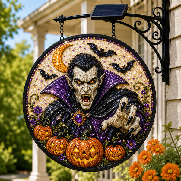 ƒ Solar Halloween LED Hanging Sign Light
